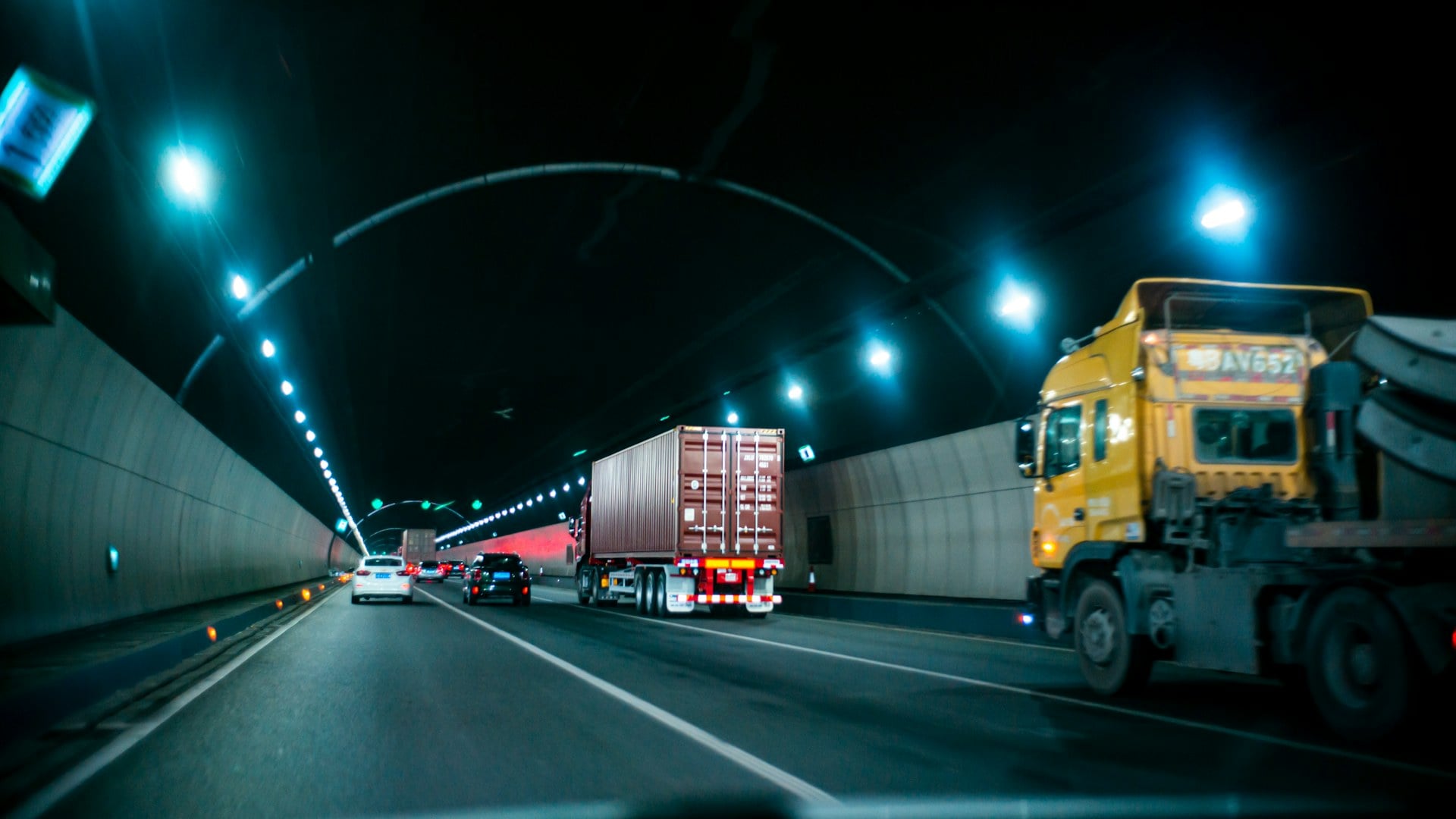 Highway at night